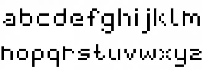 webpixelbitmap Schriftart Kleinbuchstaben