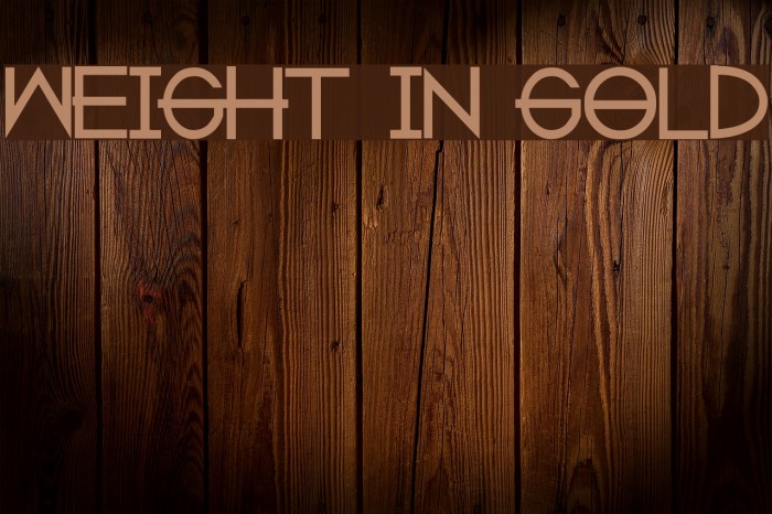 weight in gold Font examples