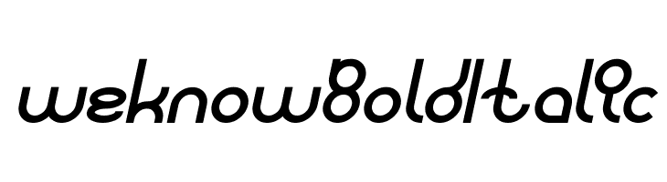 weknow Bold Italic  Free Fonts Download