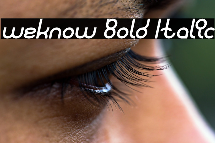 weknow Bold Italic Example 2