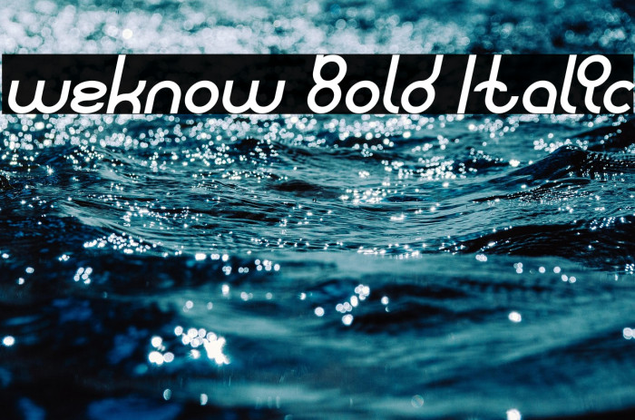 weknow Bold Italic Example 3