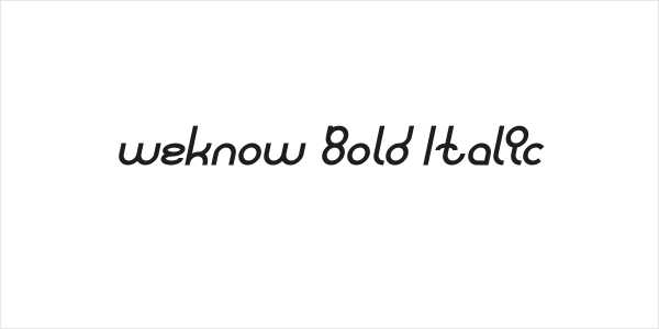 weknow Bold Italic Logo