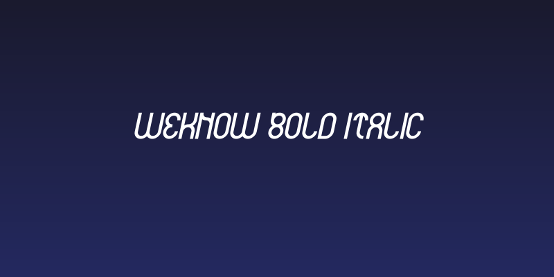 weknow Bold Italic Social Header