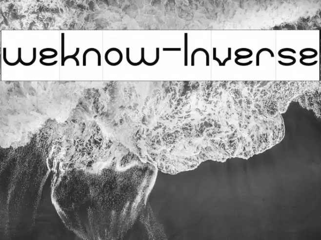 weknow-Inverse Font examples