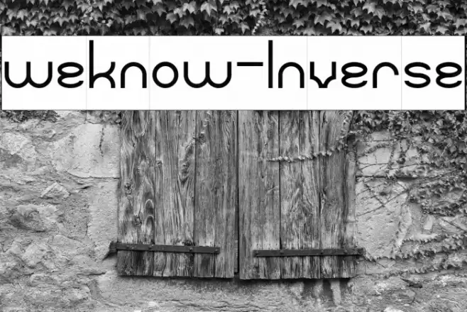 weknow-Inverse Font examples