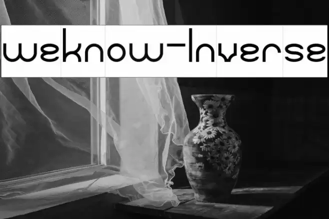 weknow-Inverse Font examples