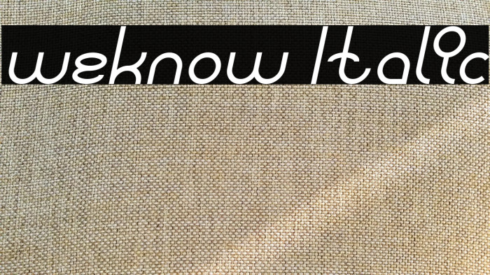 weknow Italic Example 2