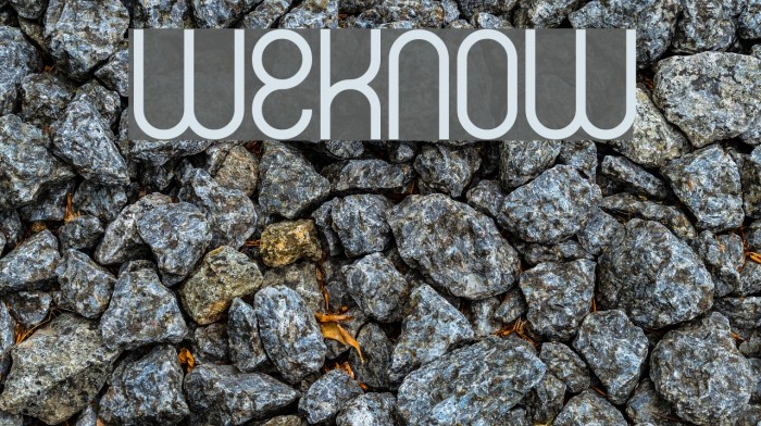 weknow Font examples