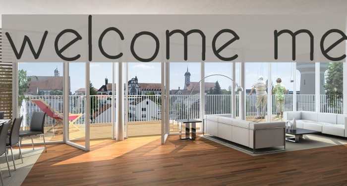 welcome me Font examples
