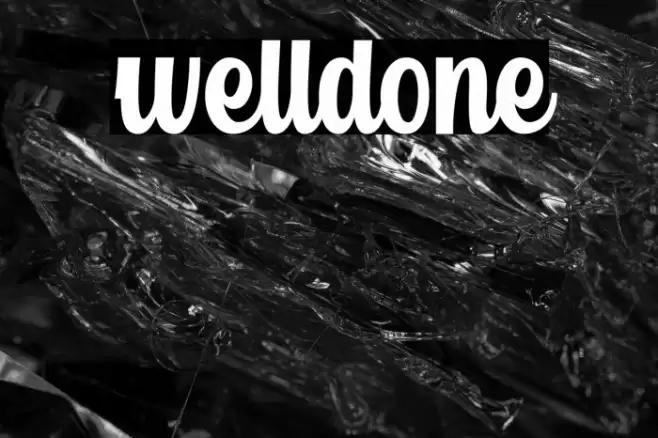 welldone Font examples