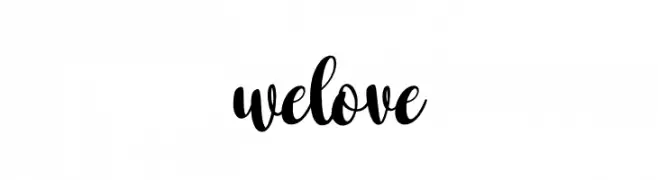 welove  フリーフォントのダウンロード