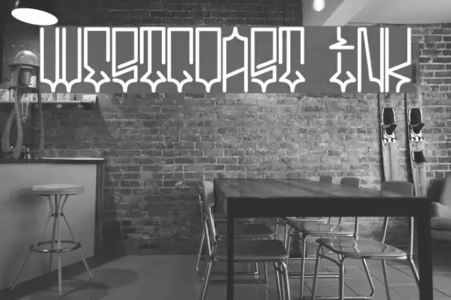 westcoast ink Font examples