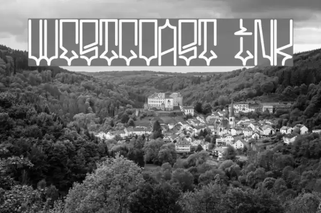 westcoast ink Font examples