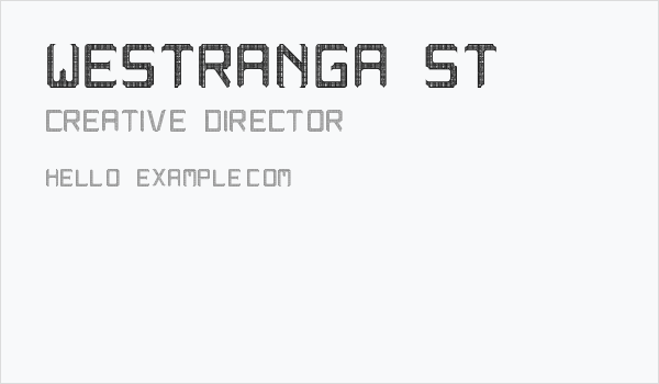 westranga st Business Card