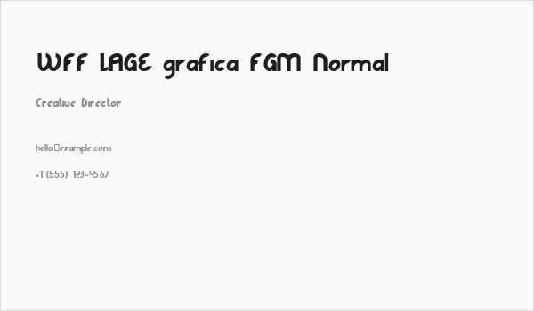 WFF LAGE grafica FGM Normal Business Card