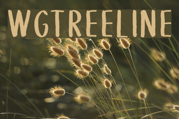 WGTreeline Font examples