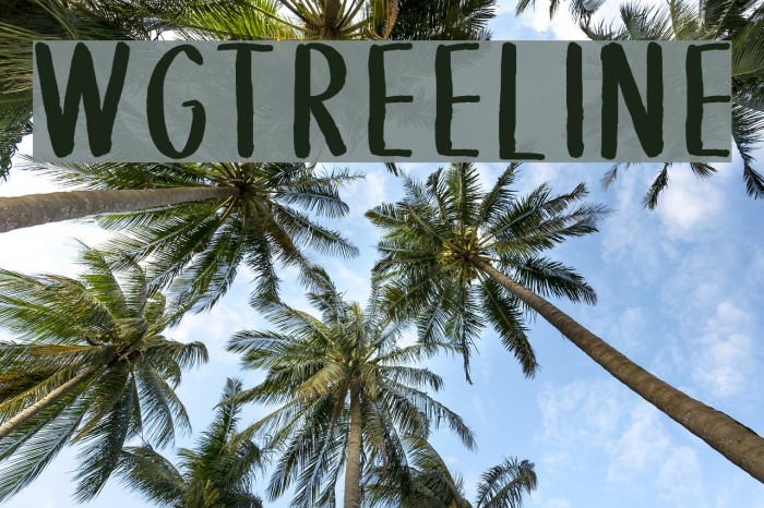 WGTreeline Font examples
