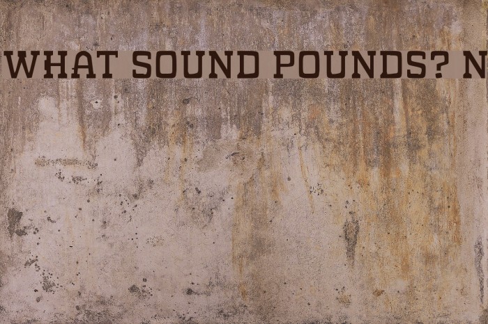 WHAT SOUND POUNDS? Normal Font examples