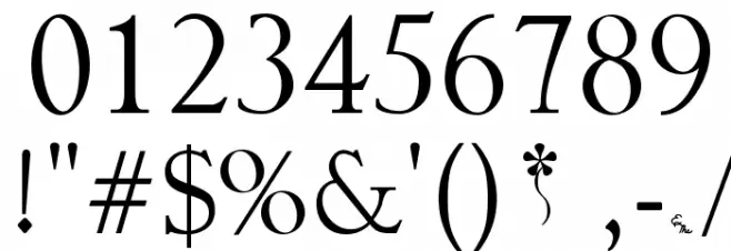 WHEN THE GOES SUN . SCENE Font OTHER CHARS