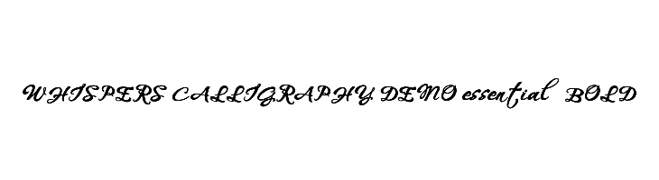 WHISPERS CALLIGRAPHY_DEMO_essential_BOLD Font