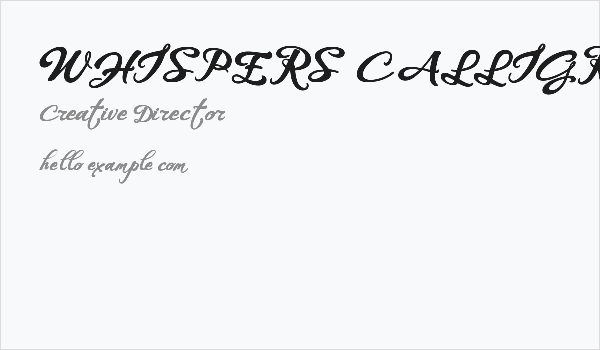 WHISPERS CALLIGRAPHY_DEMO_essential_BOLD Business Card