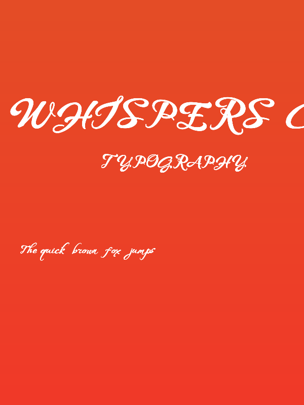 WHISPERS CALLIGRAPHY_DEMO_essential_BOLD Poster