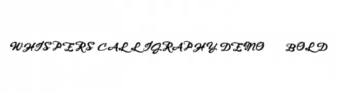 WHISPERS CALLIGRAPHY_DEMO_sinuous_BOLD  フリーフォントのダウンロード
