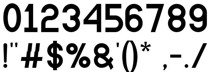 WHITE AND BLACK Font OTHER CHARS