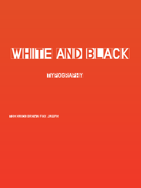 WHITE AND BLACK Poster