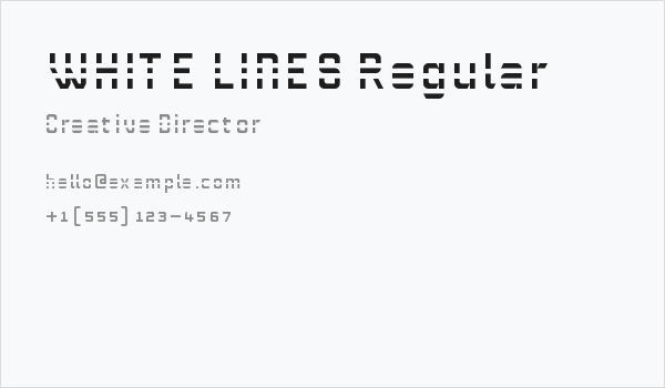 WHITE LINES Regular Business Card