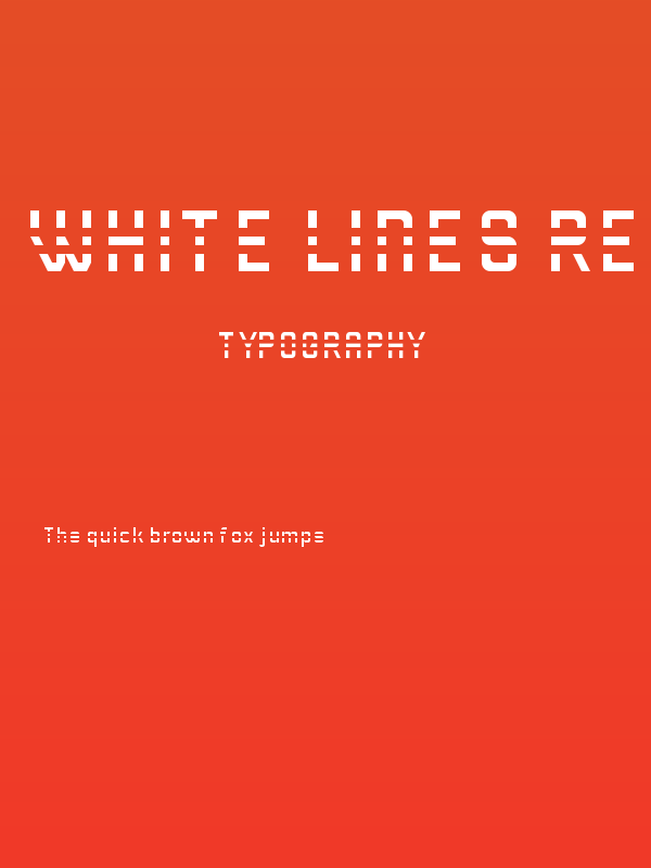 WHITE LINES Regular Poster