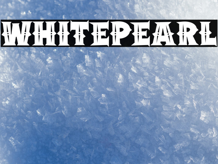 WHITEPEARL Font examples