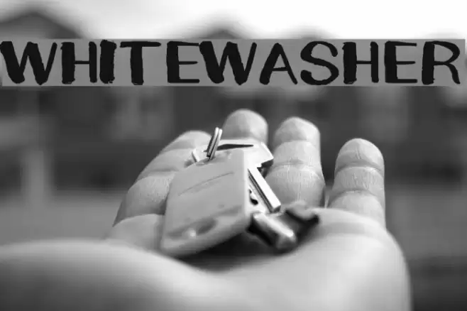 WHITEWASHER Font examples