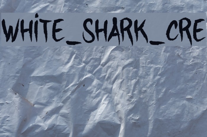 WHITE_SHARK_CRE Font examples