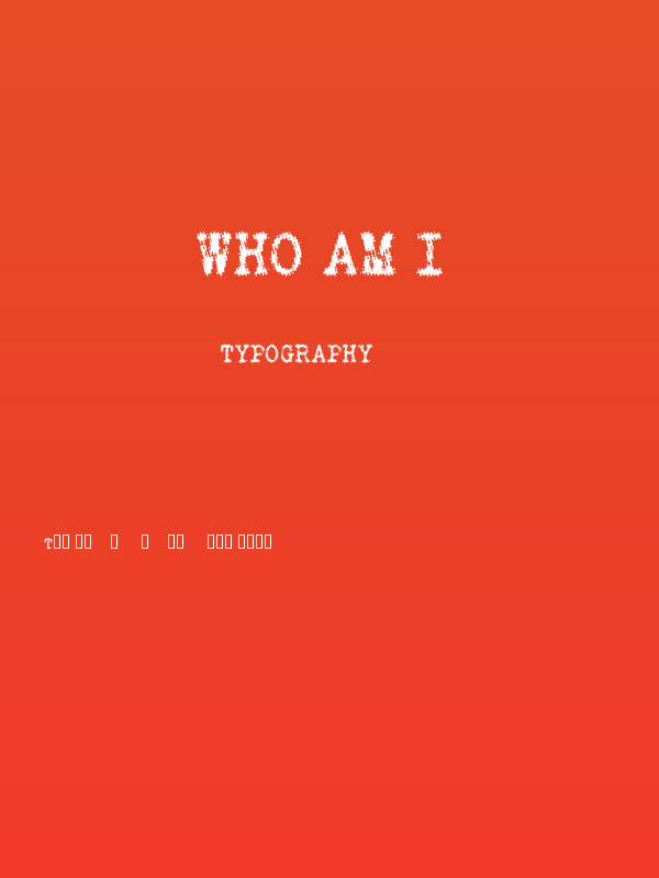 WHO AM I  Poster