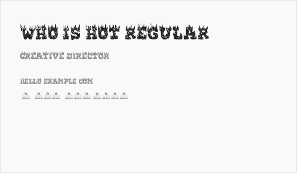 WHO IS HOT Regular Business Card