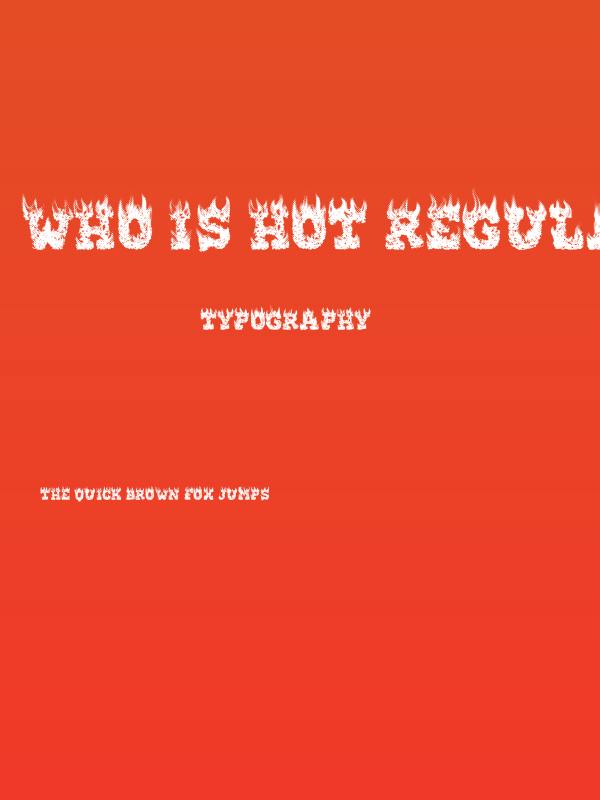 WHO IS HOT Regular Poster