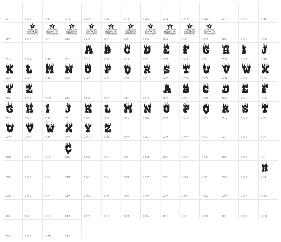 WHO IS HOT STROKE Regular Character Map