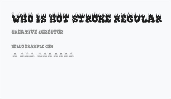 WHO IS HOT STROKE Regular Business Card