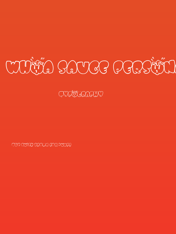 WHOA SAUCE PERSONAL USE Bold Poster