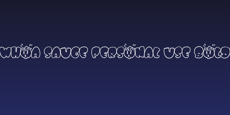 WHOA SAUCE PERSONAL USE Bold Social Header