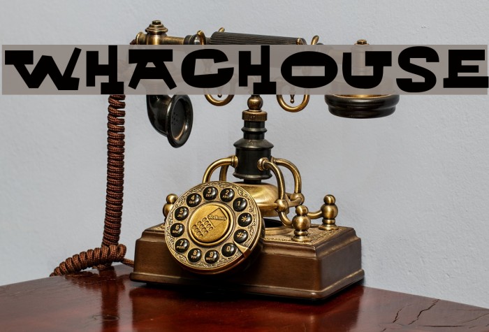 Whachouse Font examples