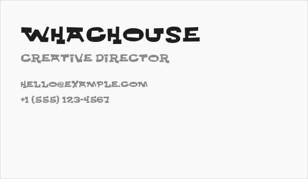 Whachouse Business Card