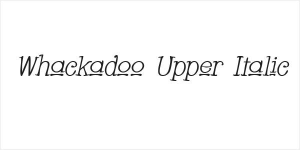 Whackadoo Upper Italic Logo
