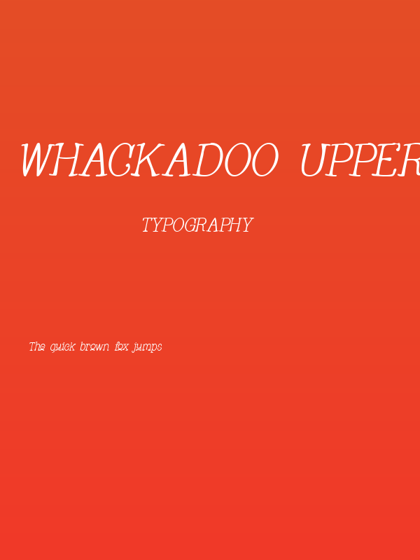 Whackadoo Upper Italic Poster