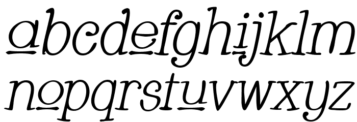 Whackadoo Upper Italic Font LOWERCASE