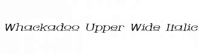 Whackadoo Upper Wide Italic  नि: शुल्क फ़ॉन्ट्स डाउनलोड