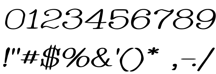 Whackadoo Upper Wide Italic Font OTHER CHARS