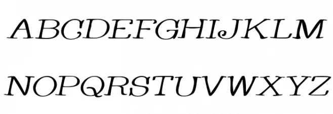 Whackadoo Upper Wide Italic Шрифта ВЕРХНИЙ