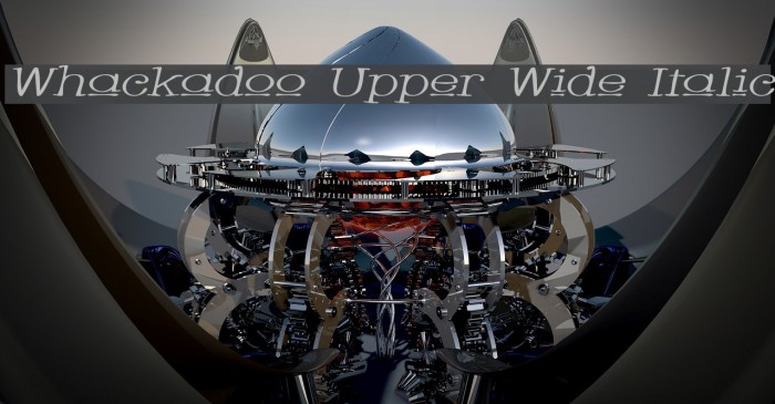 Whackadoo Upper Wide Italic Font examples